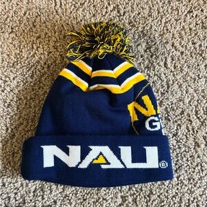 NAU Navy and Yellow Knit Beanie